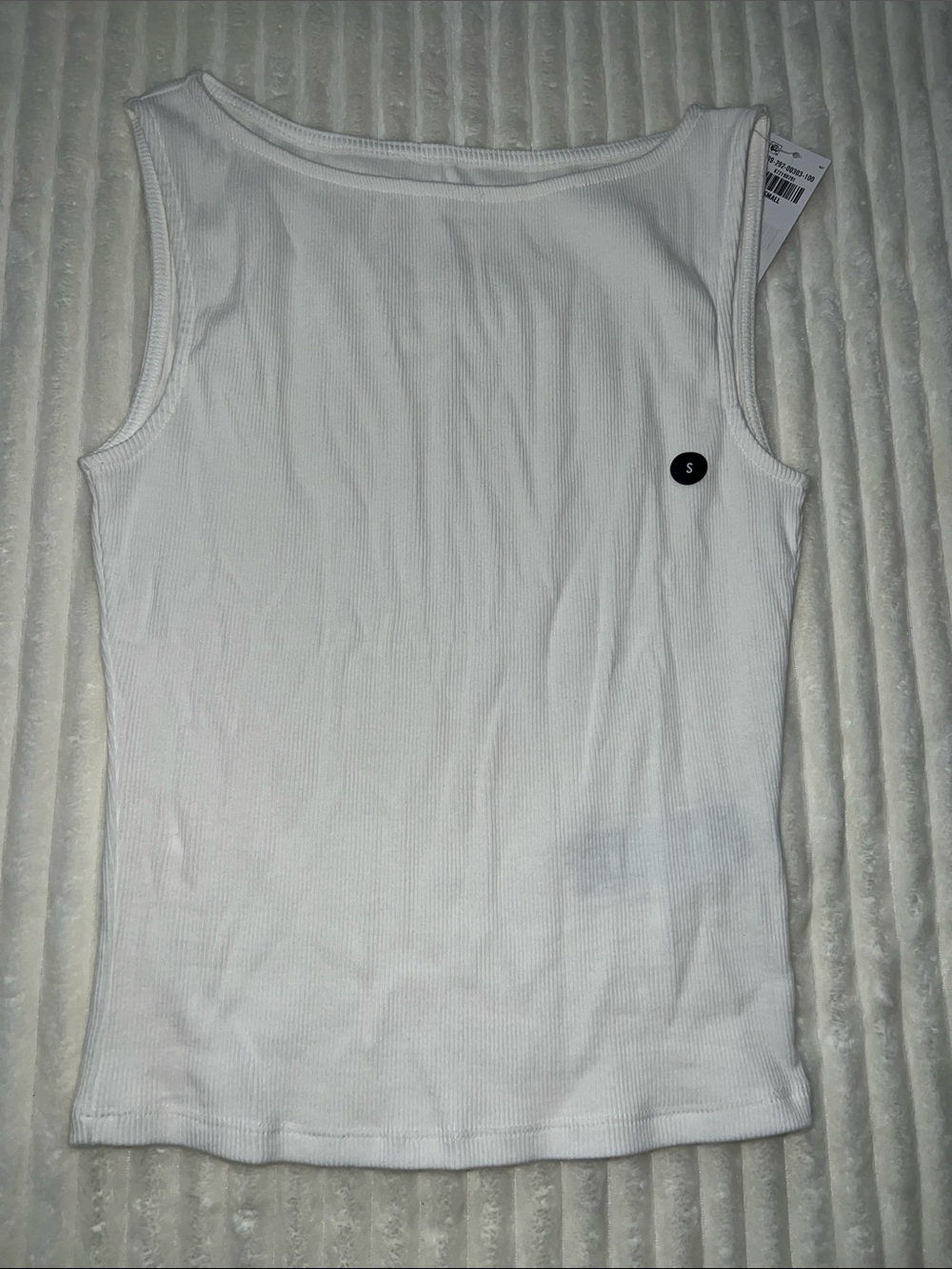 White Ribbed Tank Top - Women's Sleeveless Tee